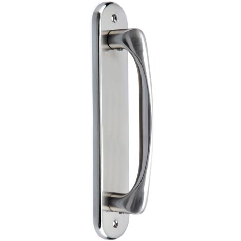 Manillón ola zamak níquel satinado 250x50mm modelo 554