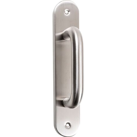 Manillón puerta acero inox placa ovalada 240mm alto uso