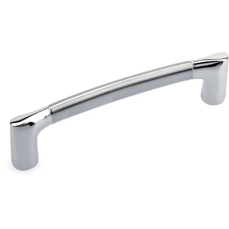 Manillón puerta madera/cristal zamak níquel satinado cromo brillo 170mm 434