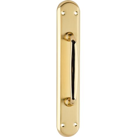 Manillón zamak dorado satinado modelo 890 para puerta 256x47mm