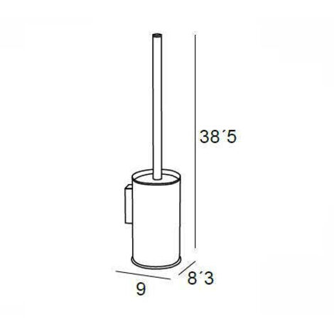 MANILLONS TORRENT 01407012 ECO Escobillero De Pared Inox Cepillado - ref: 01407012