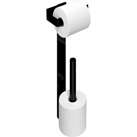 MANILLONS TORRENT 02324081 SLIM Portarrollos Con Reserva Negro Mate - ref: 02324081