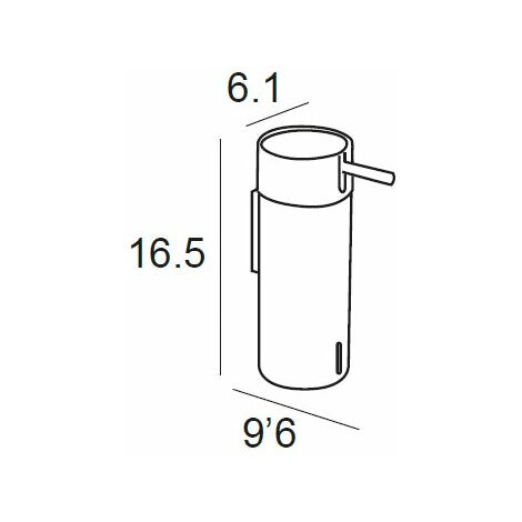 MANILLONS TORRENT 02817081 MARINA Dosificador De Pared Negro Mate - ref: 02817081