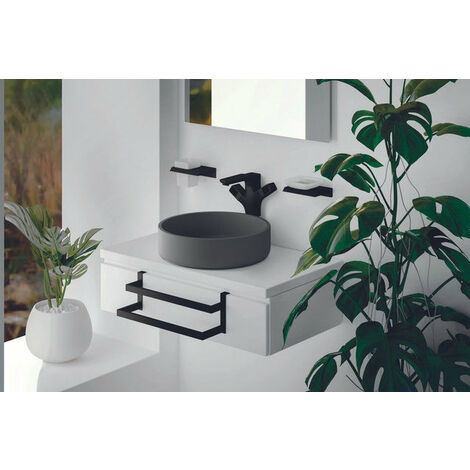 MANILLONS TORRENT 02847081 MARINA Toallero Doble Colgante Negro Mate - ref: 02847081