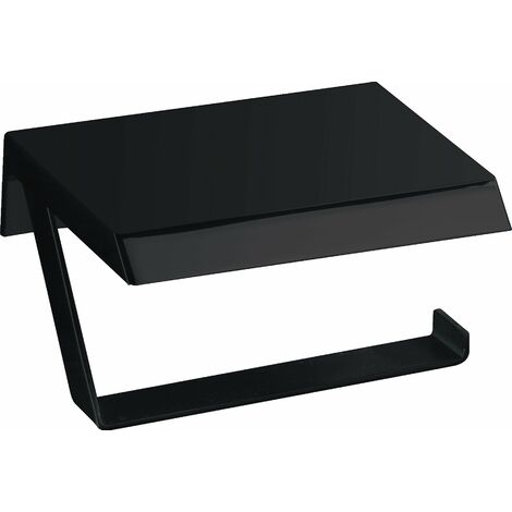 MANILLONS TORRENT 02864081 MARINA Portarrollos Con Bandeja Adhesivo Negro Mate - ref: 02864081