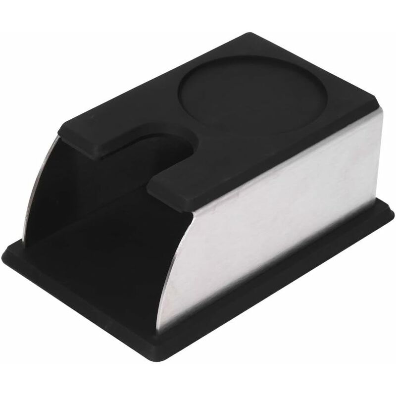 Manipulación De Café Durable, 2 Colores Coffee Tamper Holder Polvo De Café Maker Rack Acero Inoxidable Herramienta + Silicona, Cafetera Soporte De