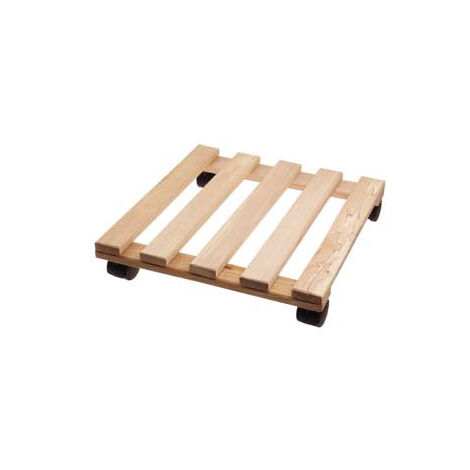 Manique Carrée En Bois Avec Roulettes - 30x30 cm - épaisseur 15 mm - capacité 30 kg