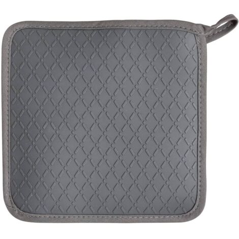 Manique de cuisine avec protection silicone Gris