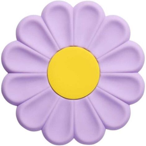 Maniques en silicone Daisy (violet) pour casseroles et poêles chaudes, 6,7 pouces, antidérapantes, sets de table de cuisine créatifs