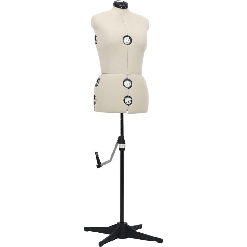 

Maniquí de sastre ajustable mujer color crema talla M 40-46