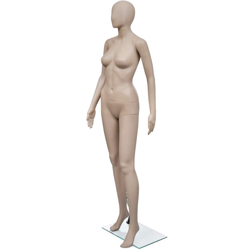 

vidaXL Maniquí Ropa Femenino con Cabeza - Beige