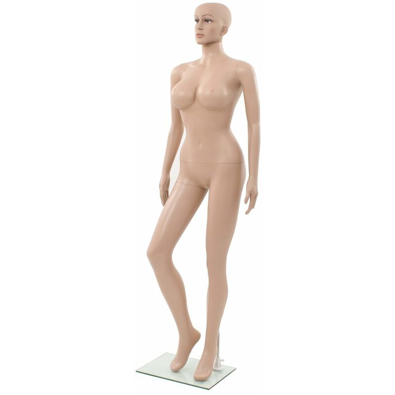 

Maniqui sexy de mujer con base de vidrio beige 180 cm