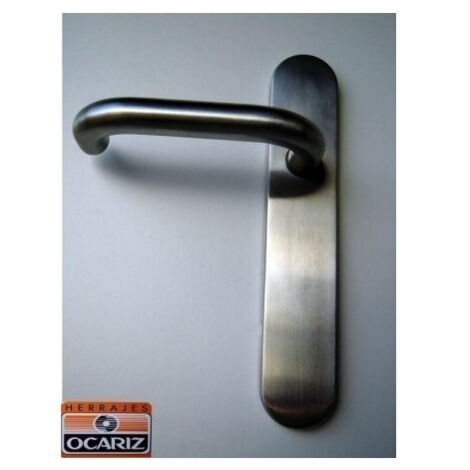 Manivela Puerta 226X42Mm Upl Inox 304 Inox Placa Larga