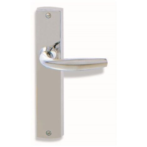 Manivela Puerta 5400 Cromo/Brillo Placa Larga