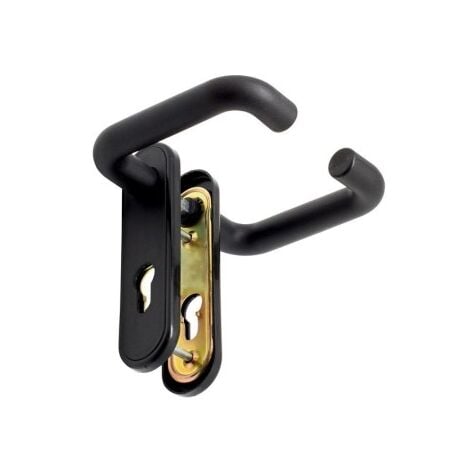 Manivela Puerta Acero Plastico Negro Antipanico Bocallave