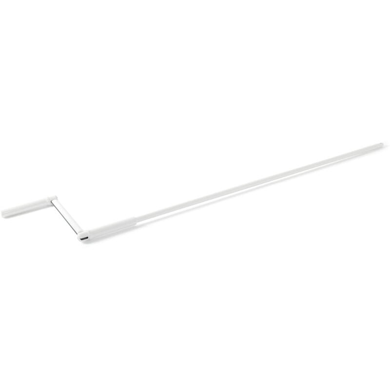 Manivelle avec poignée ø 12.4mm acier laqué blanc Lg totale 1510mm