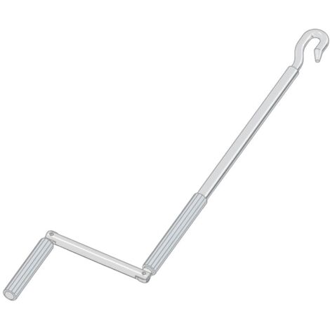 Manivelle pliable avec crochet longueur 150 mm RAL 9016 CHERUBINI 7463150G2101