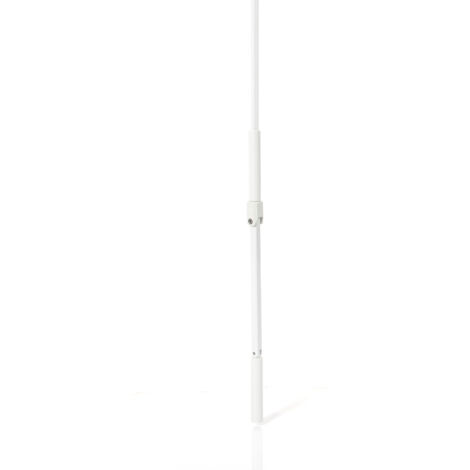 Manivelle seule hexagonale Ø 10mm acier laqué blanc Lg totale 1200mm