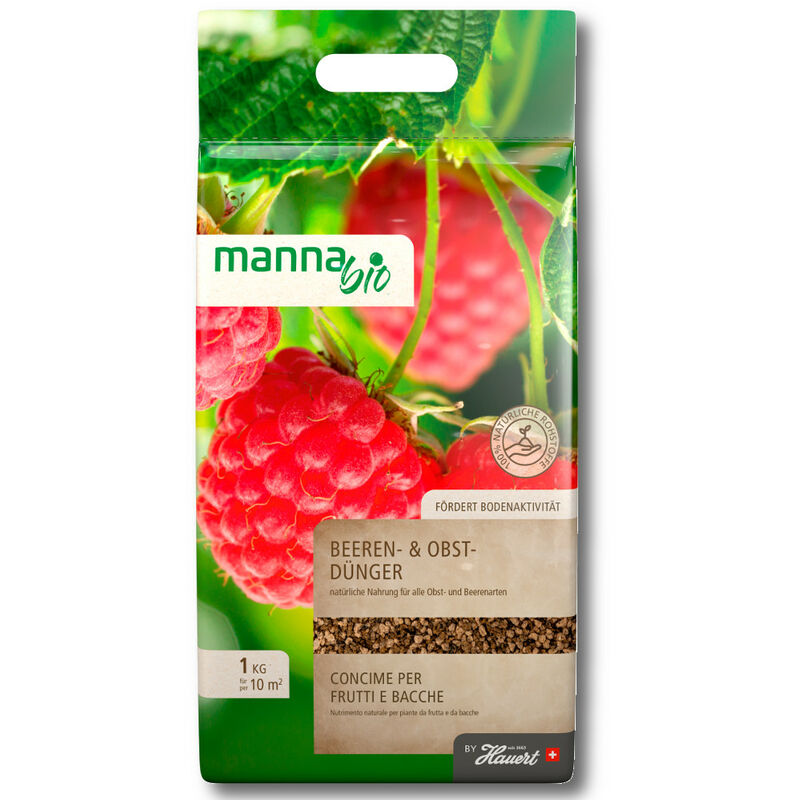 Manna - engrais organique pour baies, engrais pour fruits 1kg arbustes à baies, engrais pour fraises, jardin