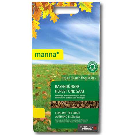 Manna engrais pour gazon automne et graines 20 kg engrais pour gazon automne aide à la croissance semence