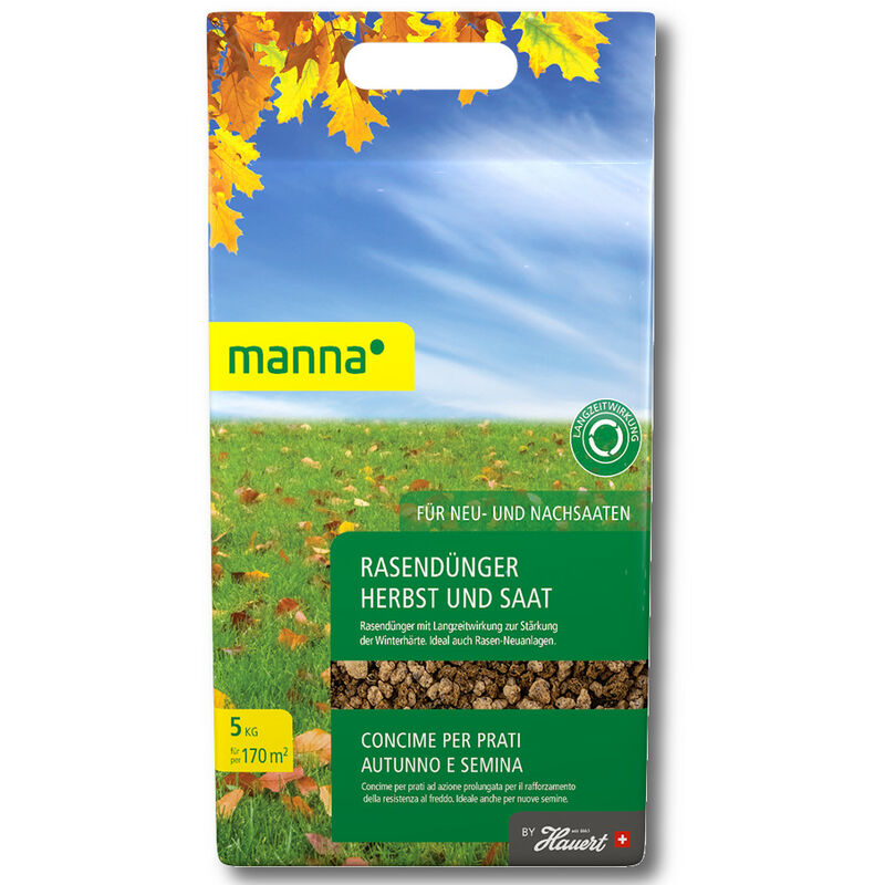 Engrais pour gazon automne et graines 5 kg engrais pour gazon automne aide à la croissance semence - Manna