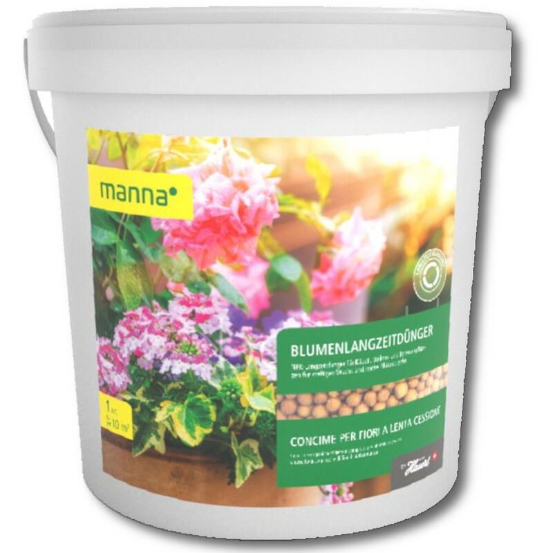 Manna - engraisà long terme pour fleurs 1 kg engrais pour fleurs, engrais pour géraniums, engrais de balcon, parterres