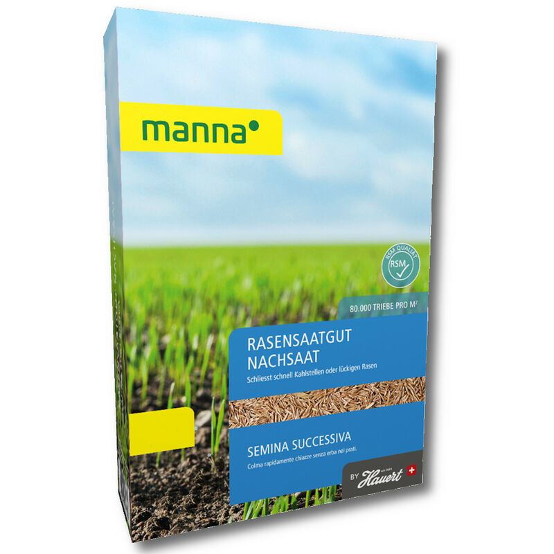 Manna - graines de gazon réensemencement 1 kg réensemencement de gazon, mélange de réensemencement, graines d'herbe 20 m²
