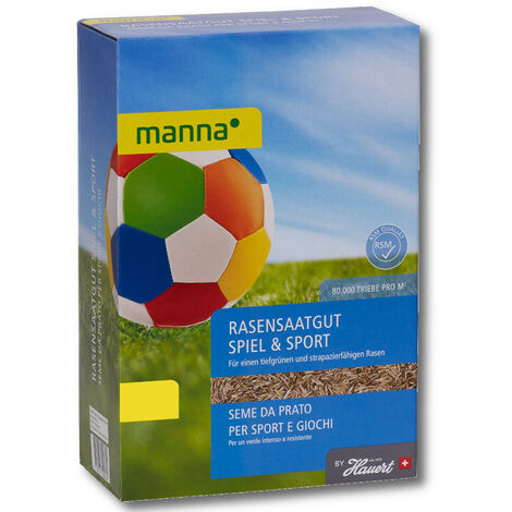 Manna Rasensamen Spielrasen Sportrasen 2,5 kg Rasensaat Grassamen 40 m²