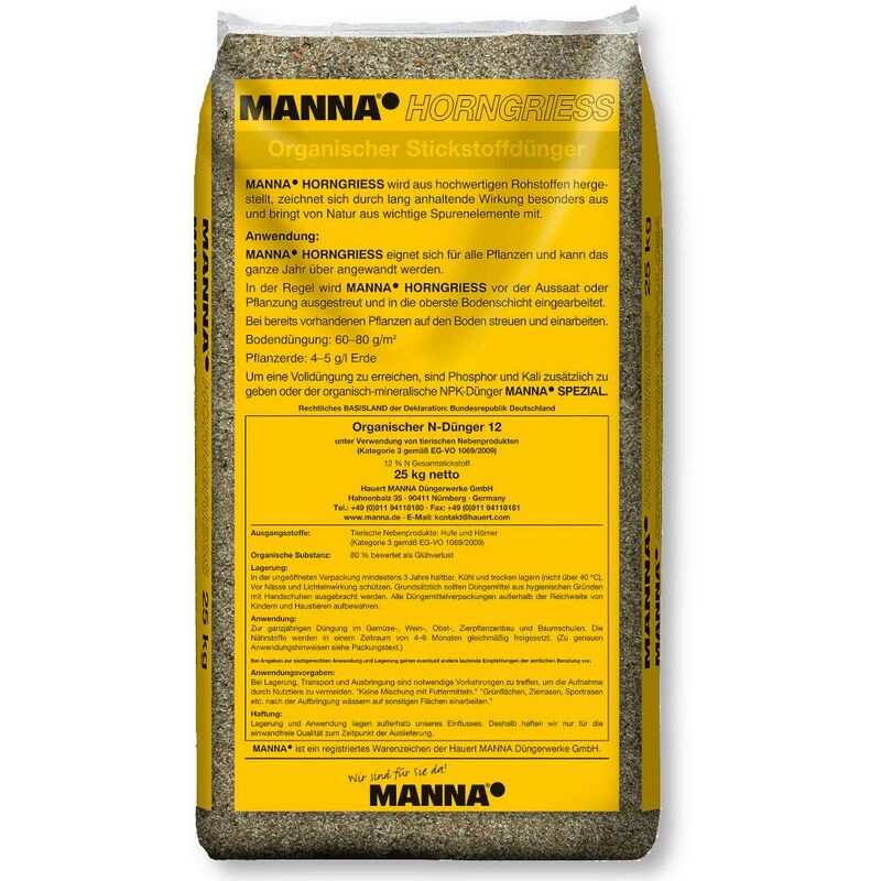 Manna - semoule de corne engrais azoté organique 25 kg