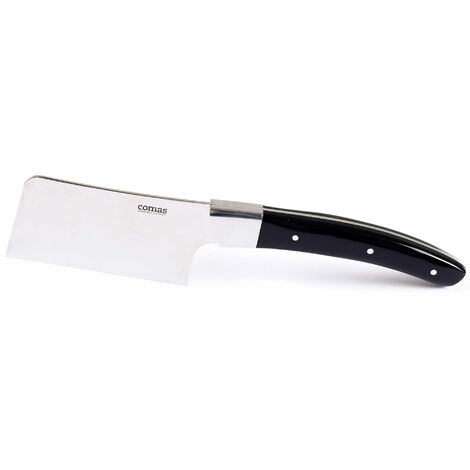 Mannaietta con Manico Nero e Lama Liscia in Acciaio Inox