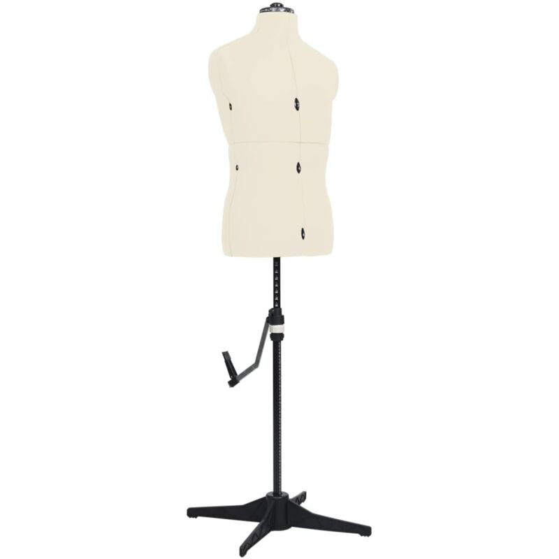 Vidaxl - Mannequin de couture ajustable pour homme Crème Taille 37-45