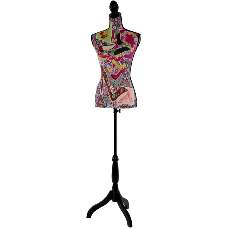 Jamais utilisé] Mannequin de couture de tailleur buste torse féminin T222, fibre de verre, motif talons aiguille