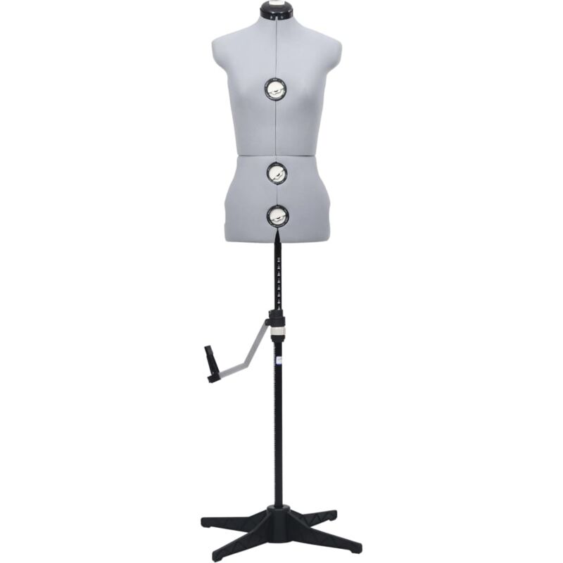 Mannequin de Couture Réglable Femme Lexlife Avec 13 Molettes de Précision - 33 à 40 Taille s Ajustable pour Projet de Couture - Gris