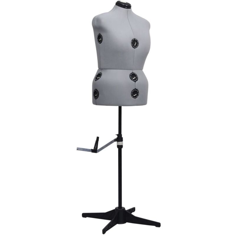 Maison Chic - Mannequin de robe ajustable pour femme Buste Mannequin de Couture Gris l Taille 44-50 91259
