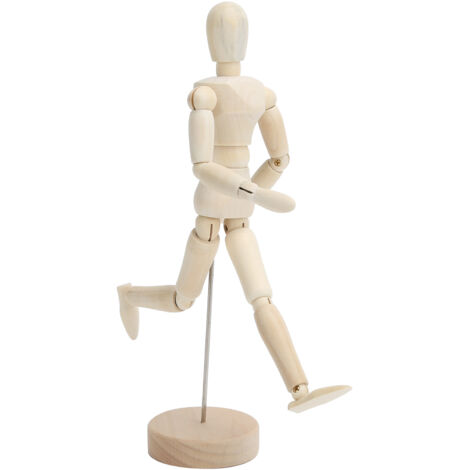 Mannequin en bois, 21,7 cm de haut, mannequin de peinture ajustable et mobile, idéal pour la décoration intérieure.