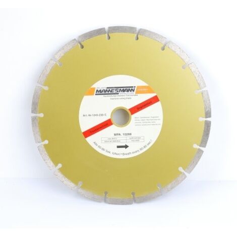 MANNESMANN 1245-230 DISQUE DIAMANT À TRONÇONNER, SEGMENTÉ, Ø 230 MM