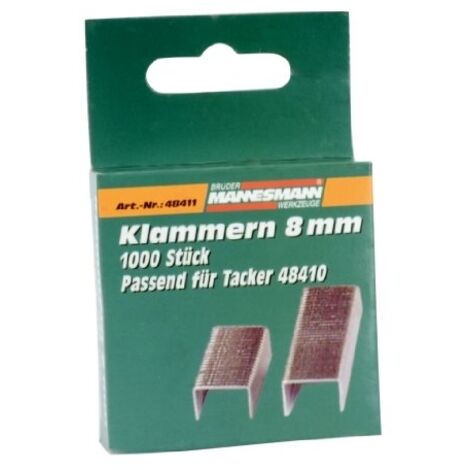 MANNESMANN FIXATIONS DE REMPLACEMENT PEUVENT TENIR DES 8 MM, M48411 48410 POUR CLOUEUR