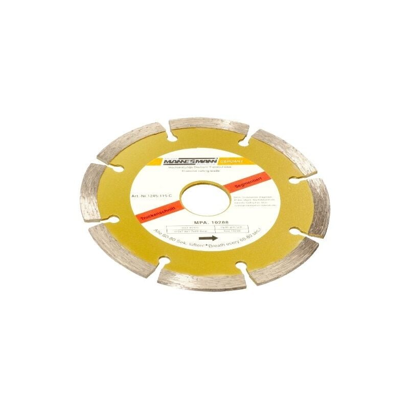 Brüder Mannesmann - mannesmann m 1245-115 disque diamant diamètre 115 mm segments