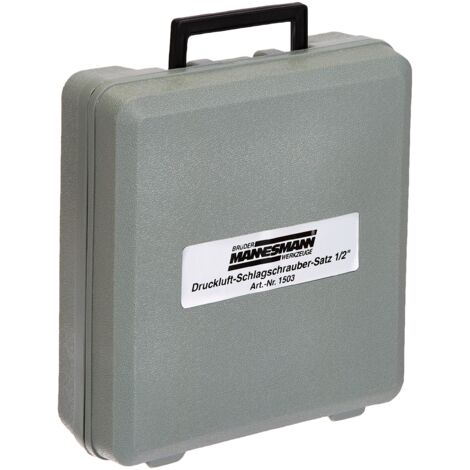 Mannesmann - M 1503 – Set avvitatore a percussione ad aria compressa, 1/2", 15 pz. [Germany]