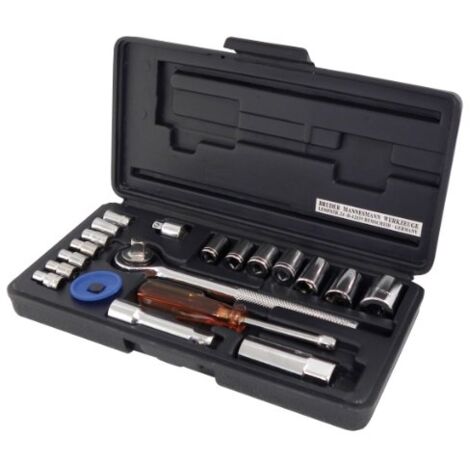 MANNESMANN - M 206 - JUEGO DE LLAVE DE VASO 1/4''+3/8'', 20 PIEZAS.