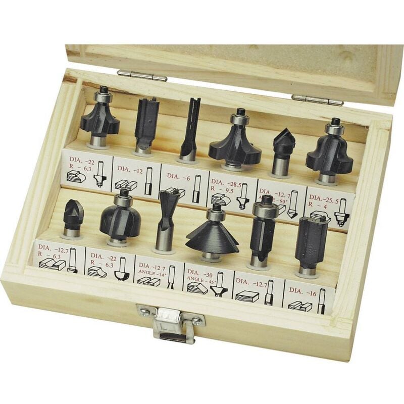 Brüder Mannesmann - m 545-012 Jeu de fraises Carbure de tungstène Diamètre de tige 8 mm