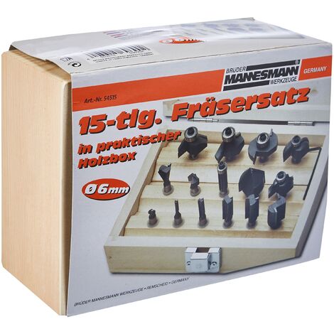 Mannesmann - M54515 – Set punte per frese, 15 pz., attacco 6 mm