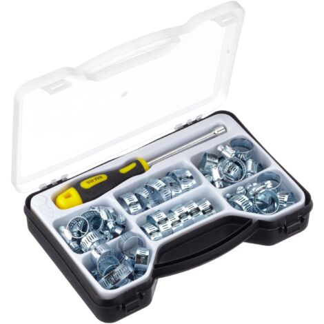 Mannesmann M60046 - Estuche con abrazaderas surtidas (50 unidades)
