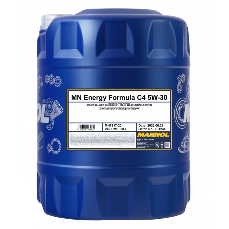 Huile moteur Energy Formula C4 5W-30 7917 - Bidon de 20 litres - MN7917-20 - Mannol