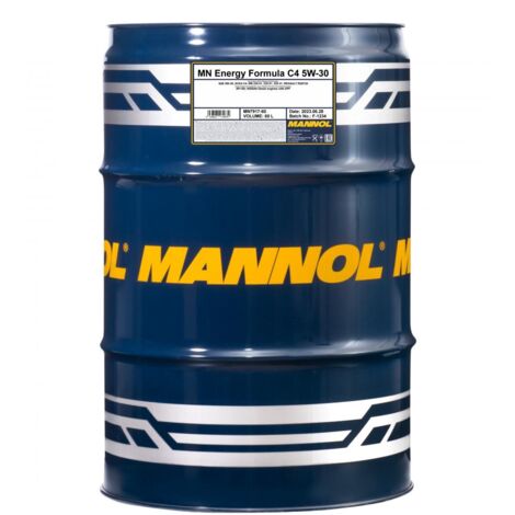 Mannol – Huile moteur Energy Formula C4 5W-30 fût 60 litres – Compatible DPF et GPL – Protection avancée moteur – MN791760