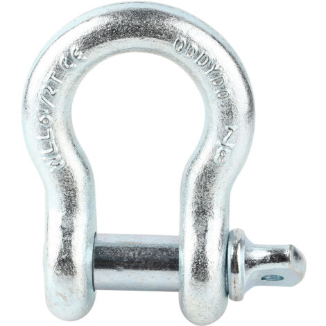 Mano Forge Schäkelbogen, legierter Stahl, verzinkt, 6,5 t – Schäkel für Schiffshebung und -schlepp, 1 Stück