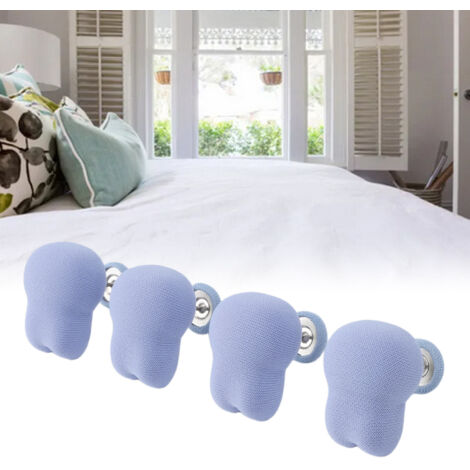 Mano-maison Access Bunny — Lazos decorativos para funda nórdica, 16 unidades (azul)