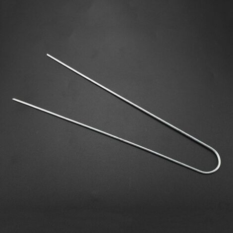 [Mano Plantes] 50 Piquets U Landscaping Garde Terrain 30cm Acier Solide Tent Peg Fixation 11.8x1.6inch Argent 3mm Diamètre