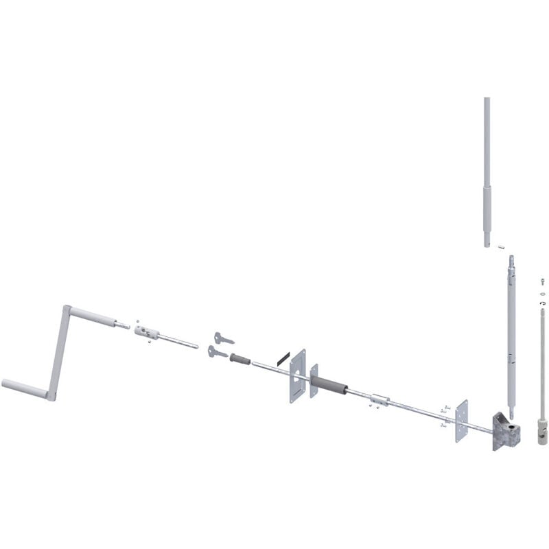 Manoeuvre de secours pour volet roulant motorisé et porte de garage - boîtier zamak