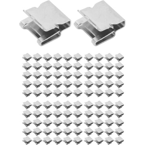 ManoMano 304 Edelstahl-Solarkabel-Befestigungszubehör, 100 Stück Klemmclips für Photovoltaikmodule